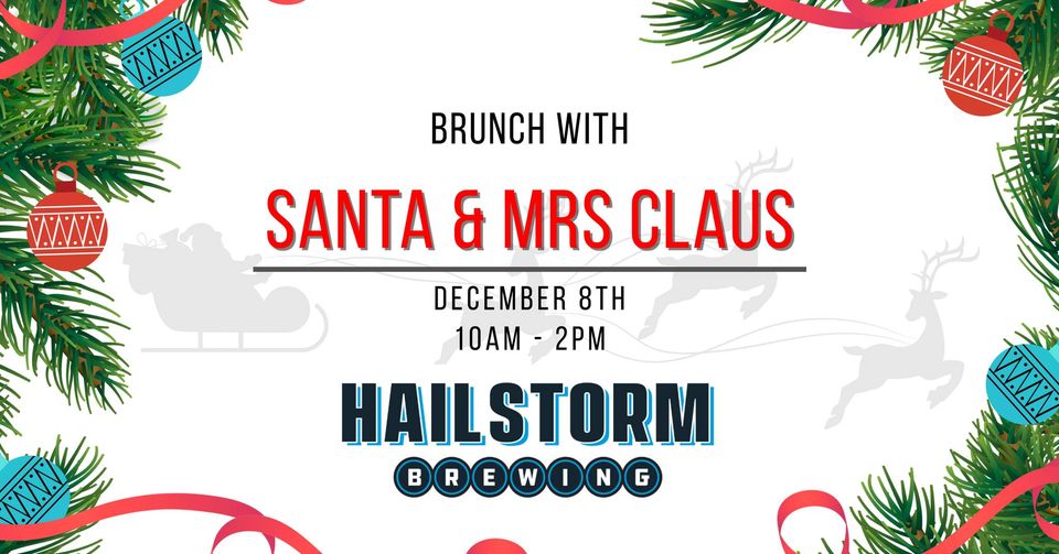 Enjoy Brunch with Santa and Mrs. Claus at Hailstorm Brewing Co. in Tinley Park.